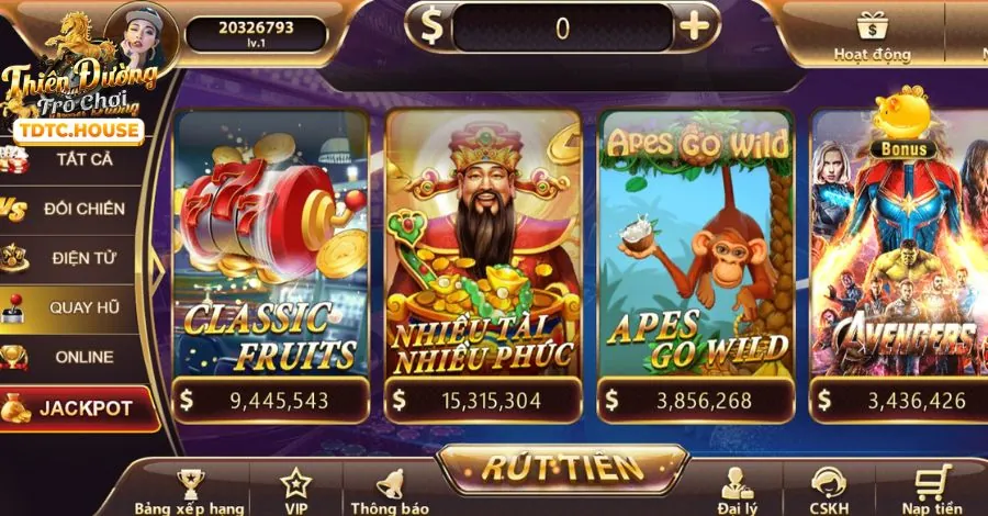 Slot game Kingfun với hàng ngàn chủ đề đa dạng, đồ họa đẹp mắt và cơ hội trúng jackpot lớn mỗi ngày.